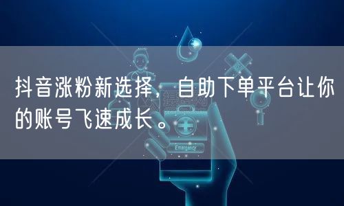 抖音涨粉新选择，自助下单平台让你的账号飞速成长。