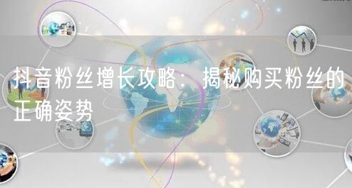 抖音粉丝增长攻略：揭秘购买粉丝的正确姿势