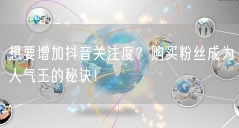 想要增加抖音关注度？购买粉丝成为人气王的秘诀！