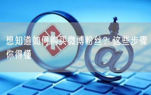 想知道如何购买微博粉丝？这些步骤你得懂