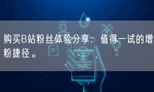 购买B站粉丝体验分享：值得一试的增粉捷径。