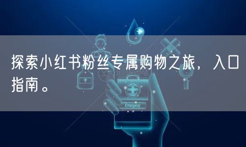 探索小红书粉丝专属购物之旅，入口指南。