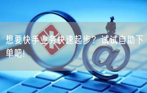 想要快手业务快速起步？试试自助下单吧!