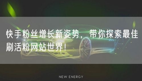快手粉丝增长新姿势，带你探索最佳刷活粉网站世界！