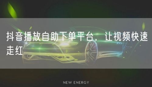 抖音播放自助下单平台，让视频快速走红