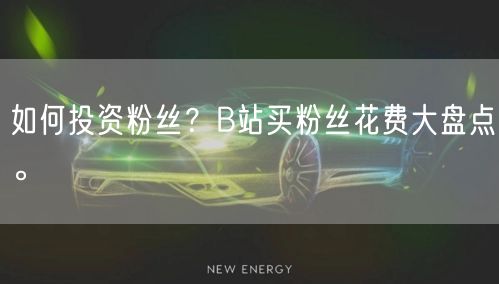 如何投资粉丝？B站买粉丝花费大盘点。