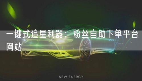 一键式追星利器：粉丝自助下单平台网站