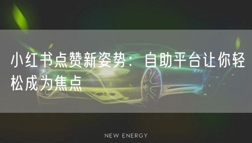 小红书点赞新姿势：自助平台让你轻松成为焦点