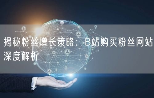 揭秘粉丝增长策略：B站购买粉丝网站深度解析