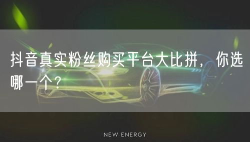 抖音真实粉丝购买平台大比拼，你选哪一个？