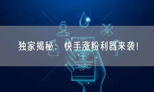 独家揭秘：快手涨粉利器来袭！