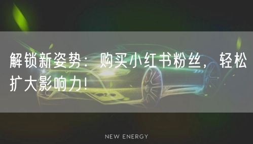 解锁新姿势：购买小红书粉丝，轻松扩大影响力！