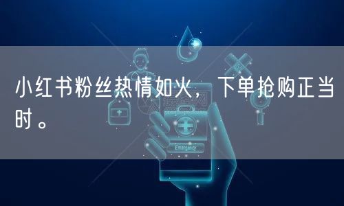 小红书粉丝热情如火，下单抢购正当时。