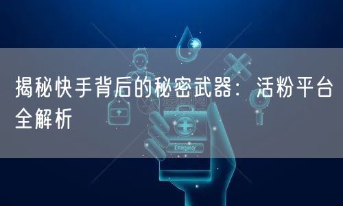 揭秘快手背后的秘密武器：活粉平台全解析