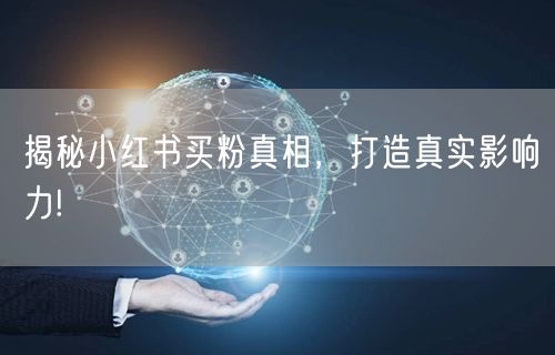 揭秘小红书买粉真相，打造真实影响力!