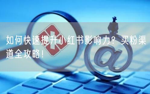 如何快速提升小红书影响力？买粉渠道全攻略！