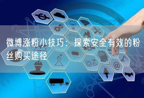微博涨粉小技巧：探索安全有效的粉丝购买途径