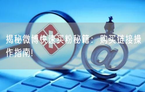 揭秘微博快速买粉秘籍：购买链接操作指南!