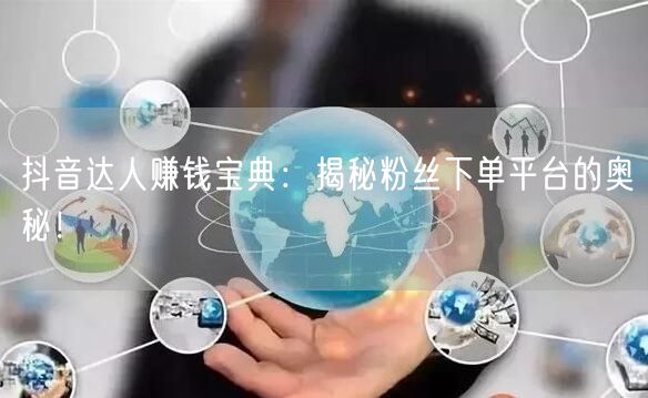 抖音达人赚钱宝典:揭秘粉丝下单平台的奥秘!