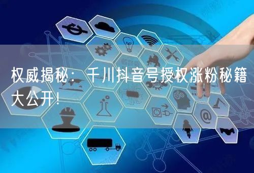 权威揭秘：千川抖音号授权涨粉秘籍大公开！